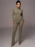 2 piece Turtle Neck Legging Set