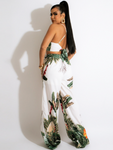 Casual Floral Two Piece Pants Set