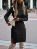 Long Sleeve Turtleneck Sweater Dress