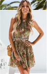 Floral Summer Spring Green Dress